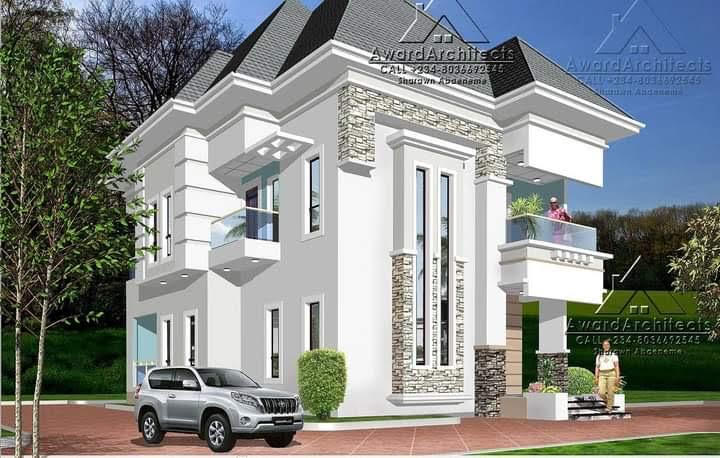 Construction of modern three bedrooms house with two toilets and a standard european kitchen at Salagi or Jabang
