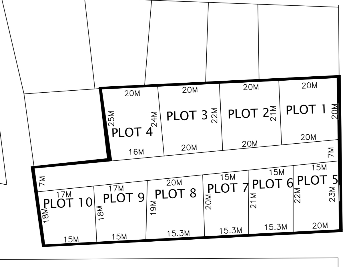 10 Empty plots of land at Jabang with different sizes for sale few meters from the first Jabang roundabout near the school with water and electricity